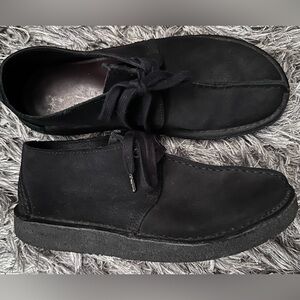 Clark’s Originals Men’s Desert Trek Black Suede Boots Crepe Soles 8 M/EU 41 GUC